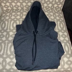 Navy blue Lululemon men’s city sweat hoodie.